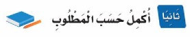 ثانيًا: أكمل حسب المطلوب